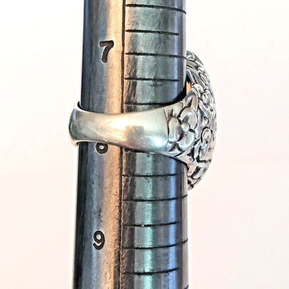 Citrine HUGE faceted in big sterling ring s8 (1589) - Picture 7 of 7